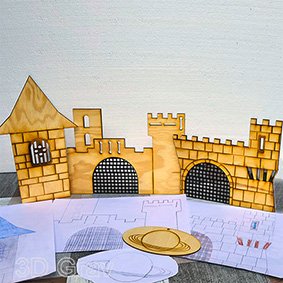 Burgen aus Kinderzeichnungen hergestellt Burgen aus Kinderzeichnungen hergestellt