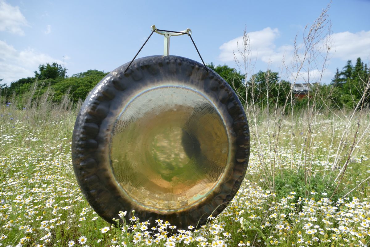 großer Gong im Grünen