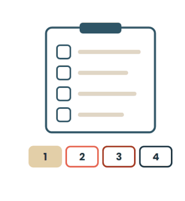 Animation: Checkliste wird ausgefüllt, das Ergebnis zeigt Phase 3 Animation: Checkliste wird ausgefüllt, das Ergebnis zeigt Phase 3