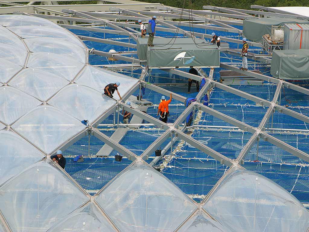 Allianz Arena – Montagearbeiten