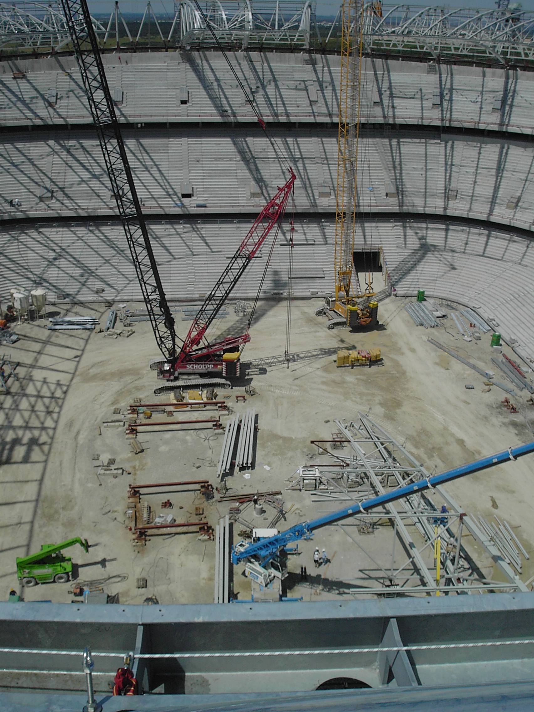 Allianz Arena – Montagearbeiten