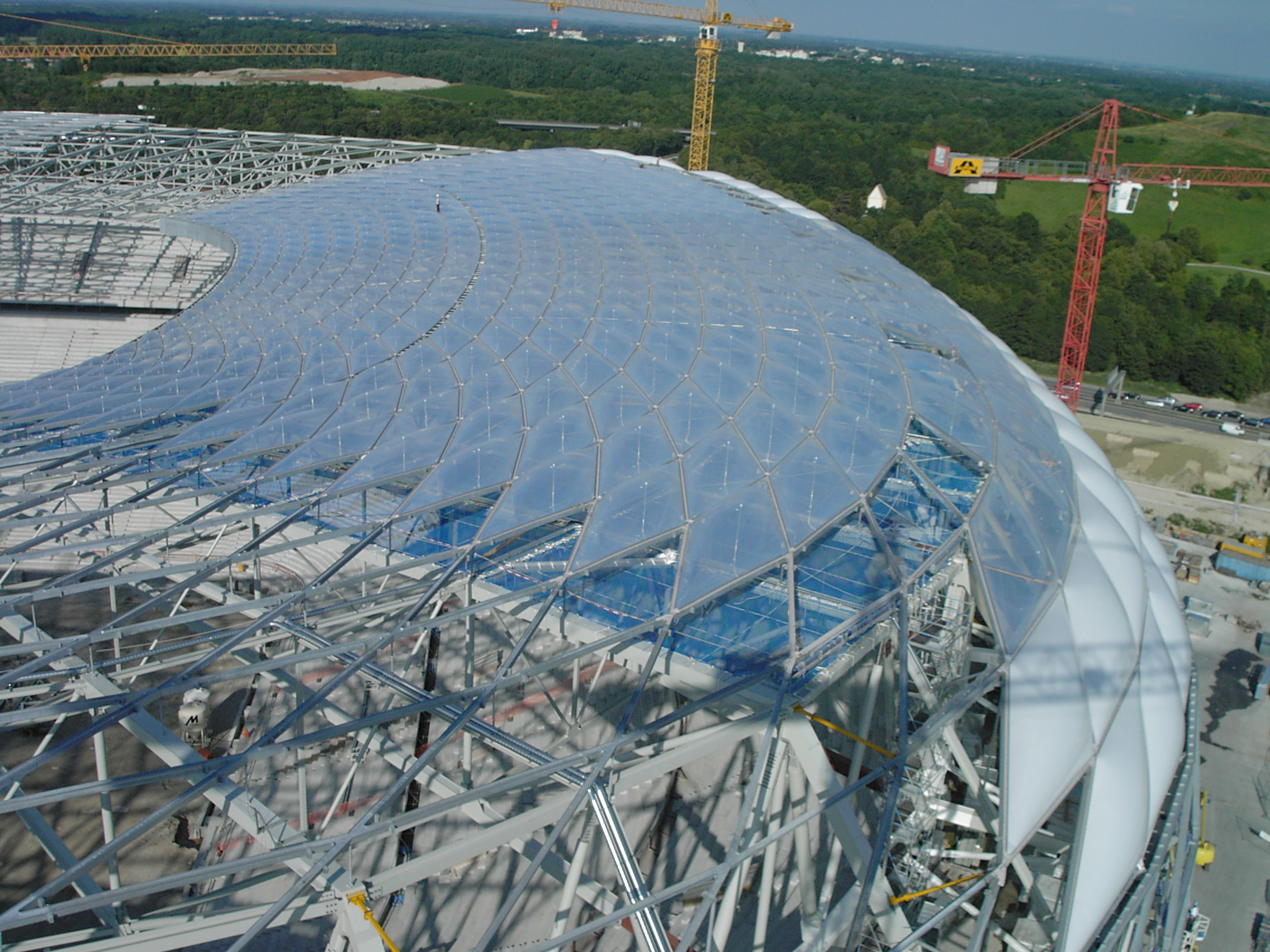 Allianz Arena – Montagearbeiten
