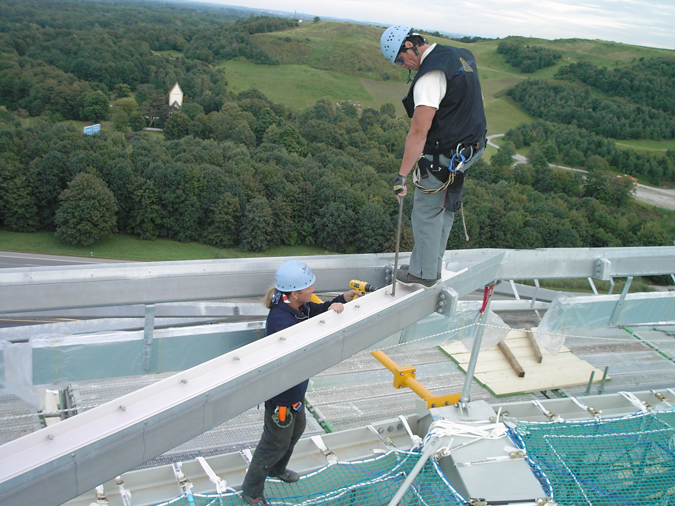 Allianz Arena – Montagearbeiten