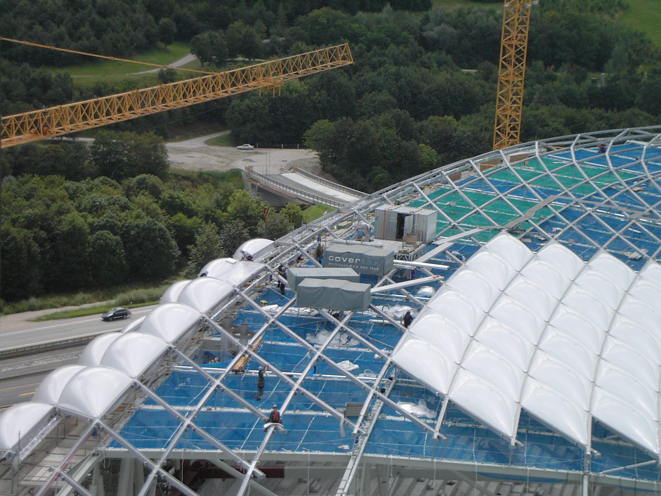 Allianz Arena – Montagearbeiten