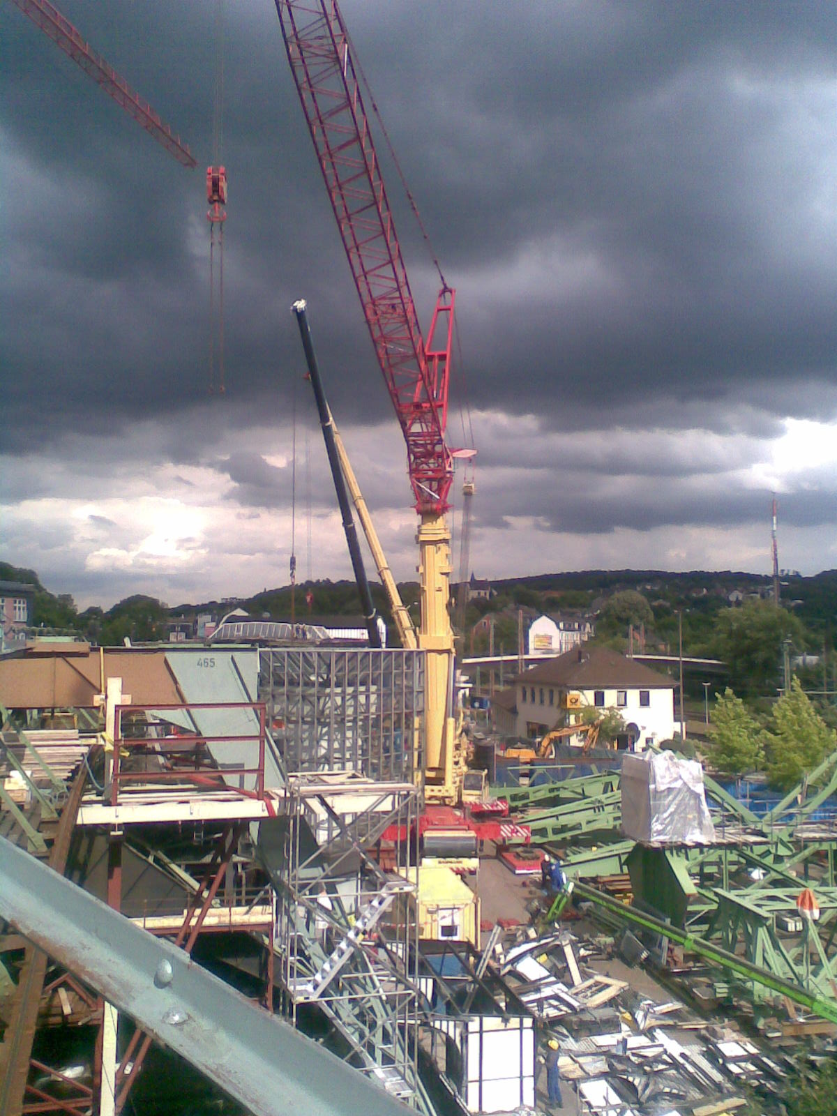 Wuppertal Montage Wupper Bahn Stahlbau 