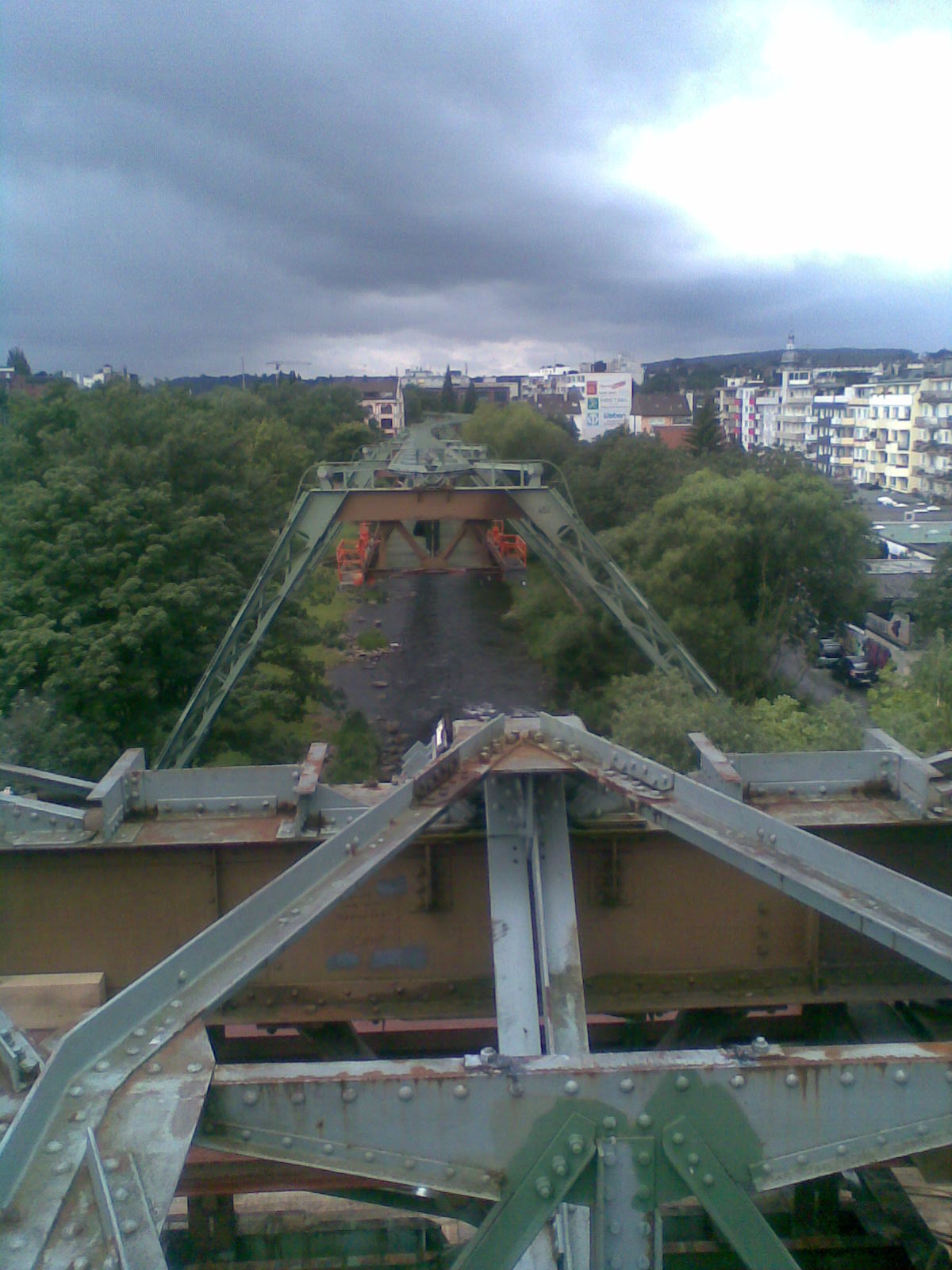 Wuppertal Montage Wupper Bahn Stahlbau 