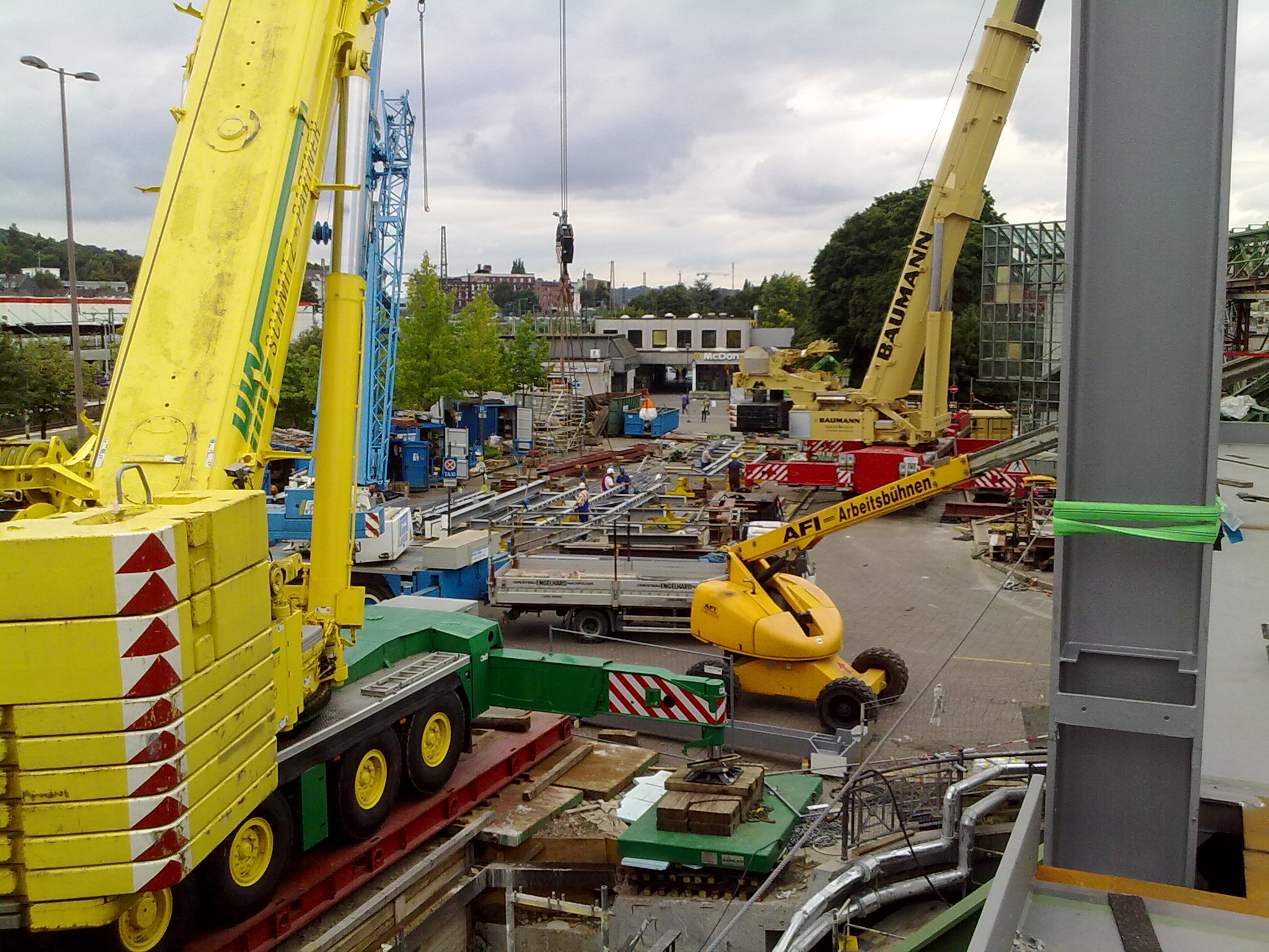 Wuppertal Montage Wupper-Bahn Stahlbau 