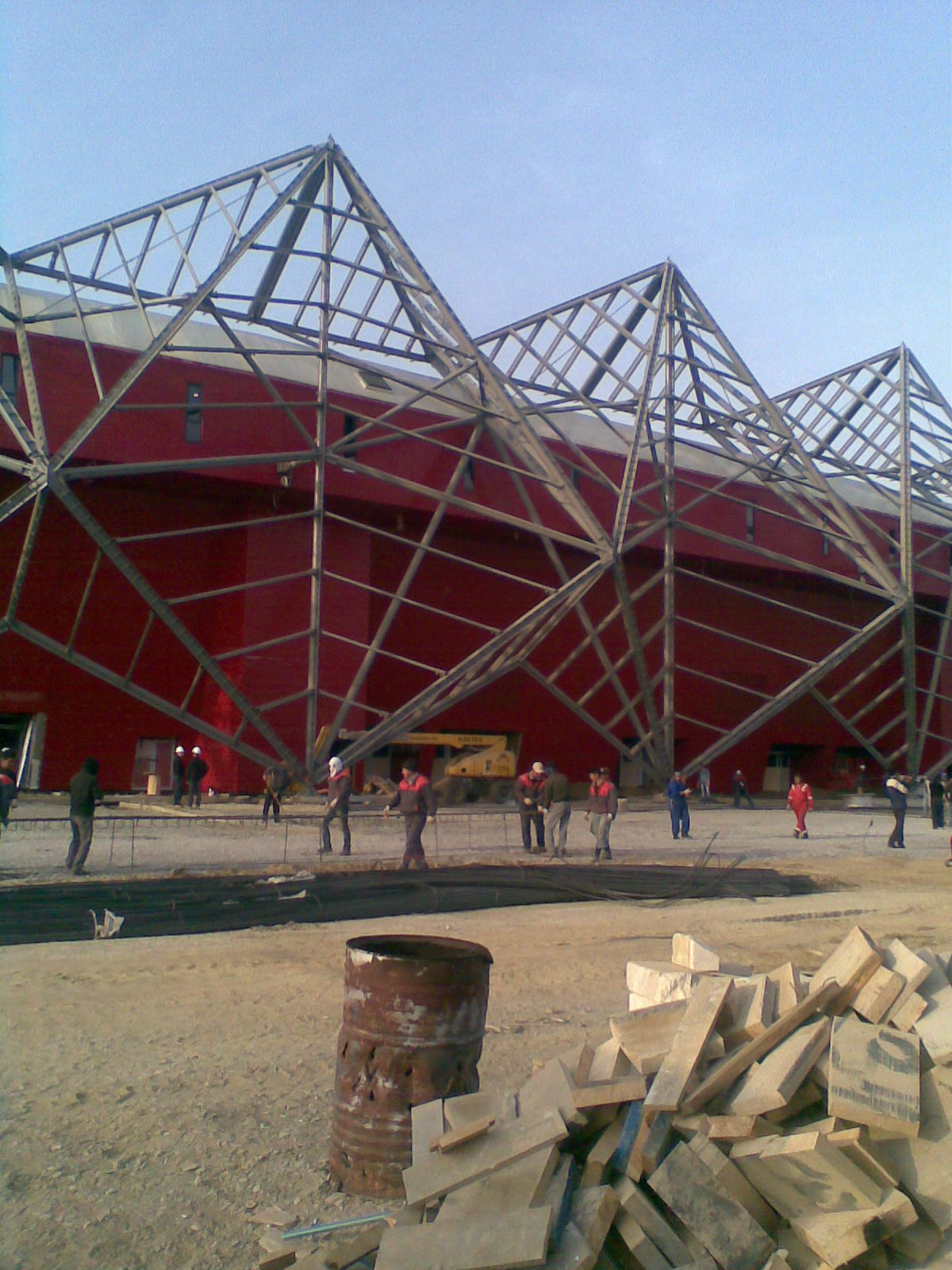 Baku, Aserbaidschan – Crystal Hall  Montagearbeiten