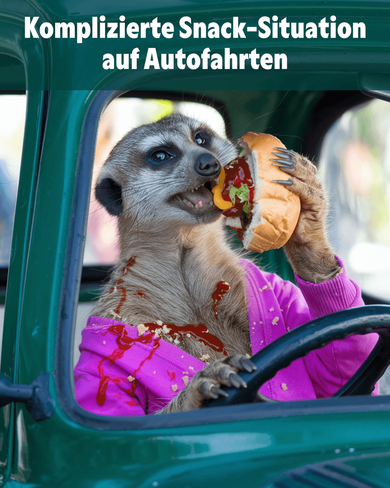 Komplizierte Snack-Situation auf Autofahrten Komplizierte Snack-Situation auf Autofahrten