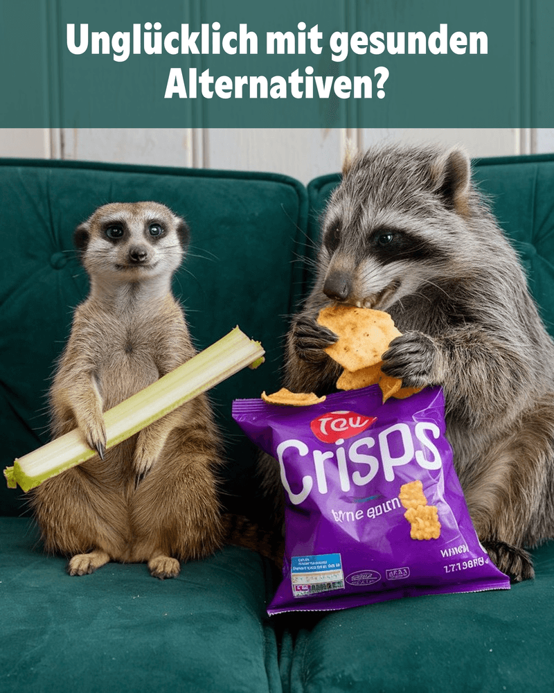 Unglücklich mit gesunden Snacks Unglücklich mit gesunden Snacks