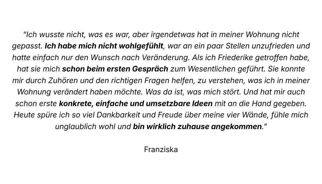 Kundenstimme Franziska Neu