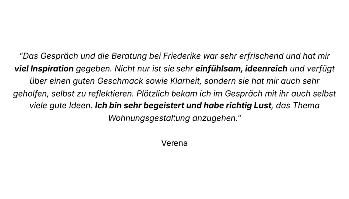 Kundenstimme Verena Kundenstimme Verena