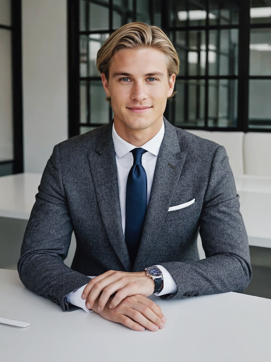 Businessporträt eines Fachmanns in modernem Büroambiente – LIVI Studio Düsseldorf.