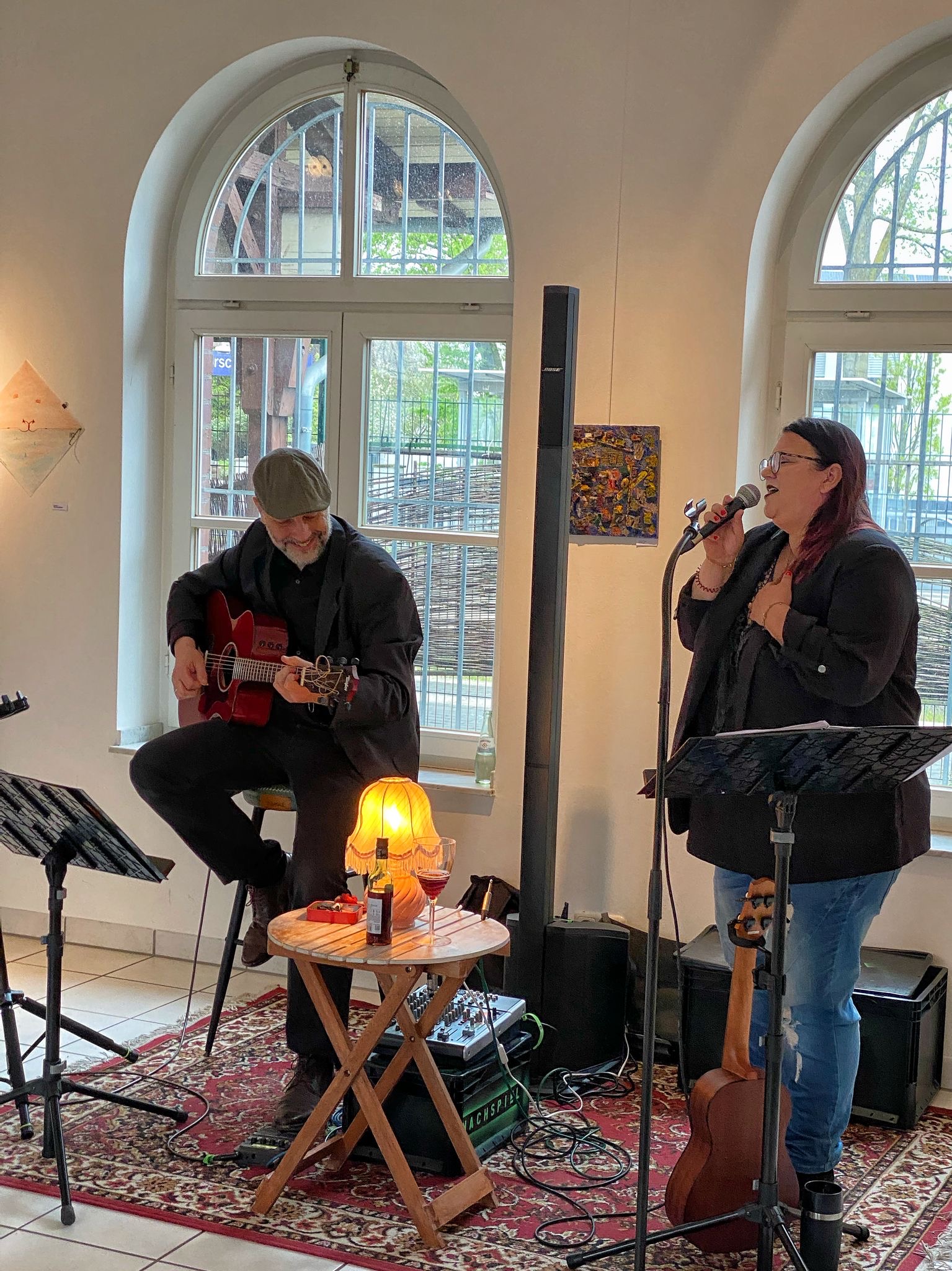 Nachspiel bei einer Vernissage in Korschenbroich