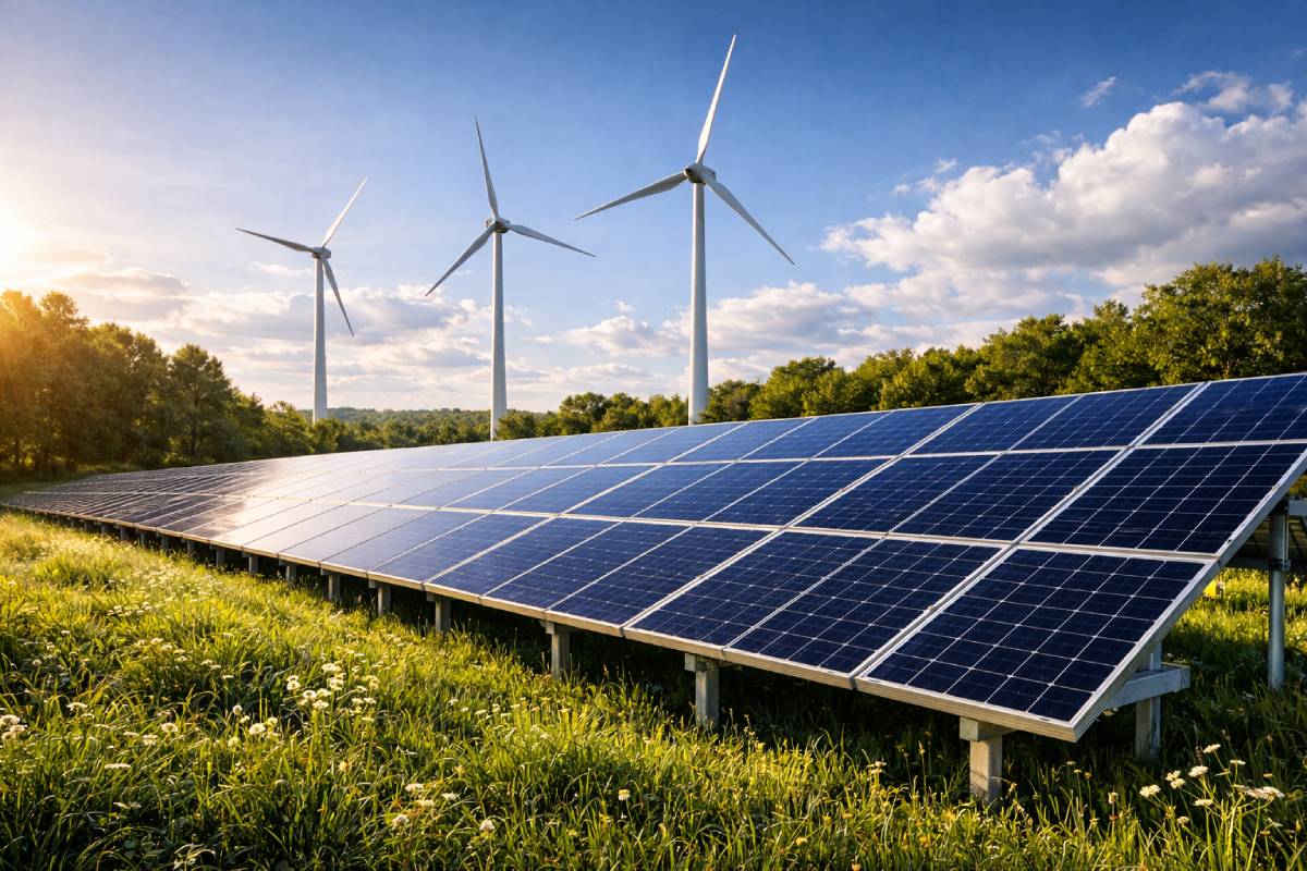 Solaranlage im Grünen