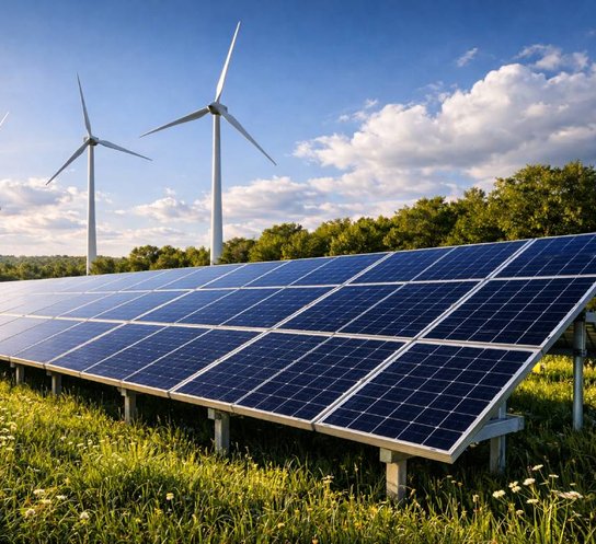 Solaranlage im Grünen Solaranlage im Grünen