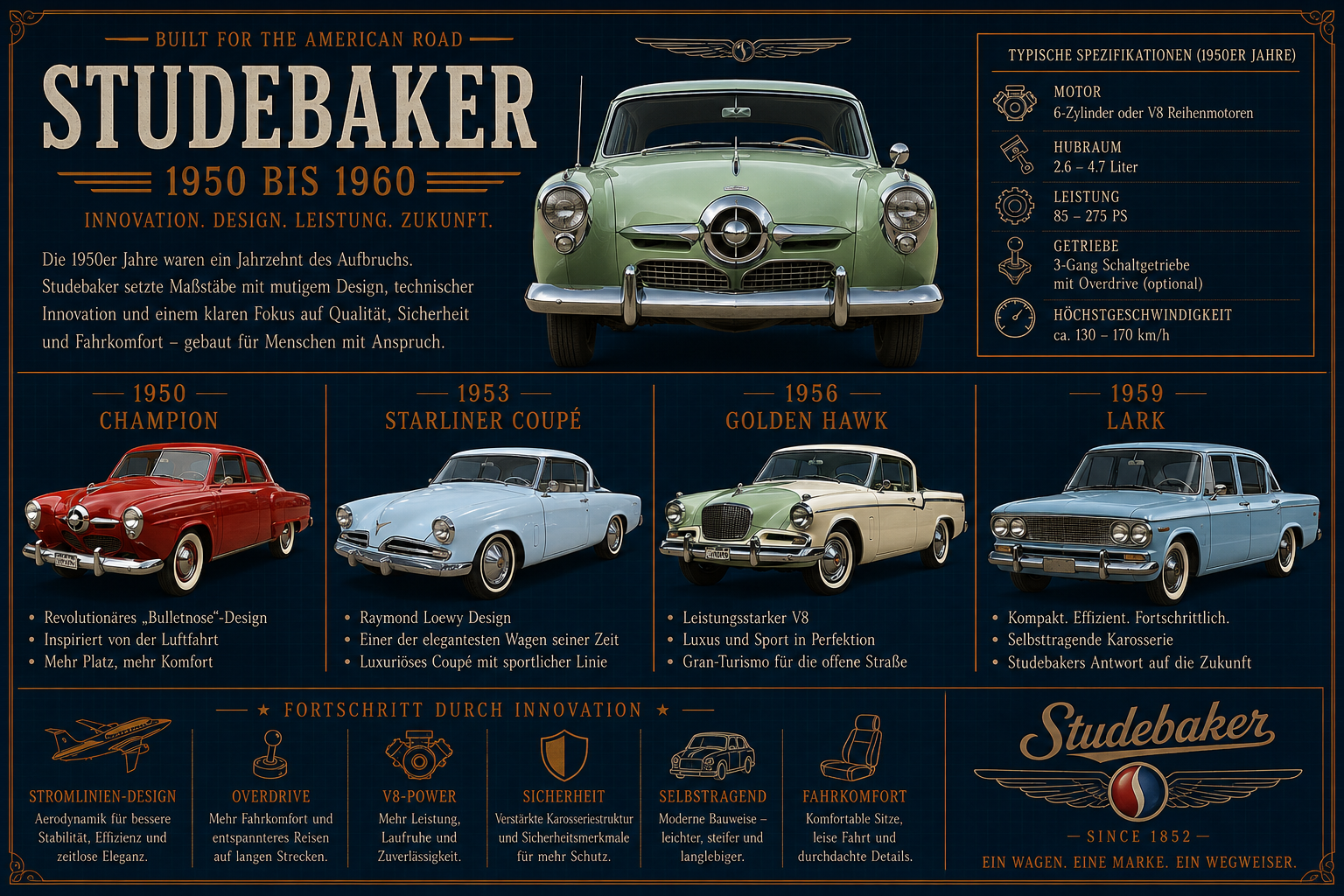 Studebaker Geschichte 1950 bis 1960