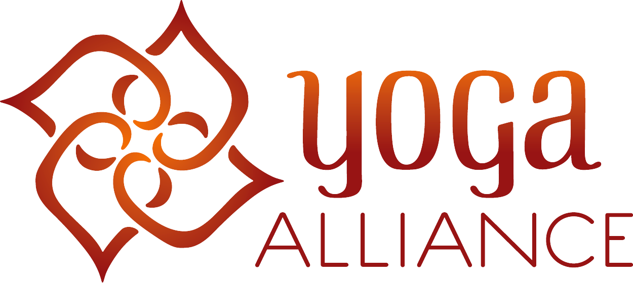 Yoga Alliance®-Logo mit Blume – Symbol für zertifizierte Yogalehre mit Herz und Achtsamkeit.