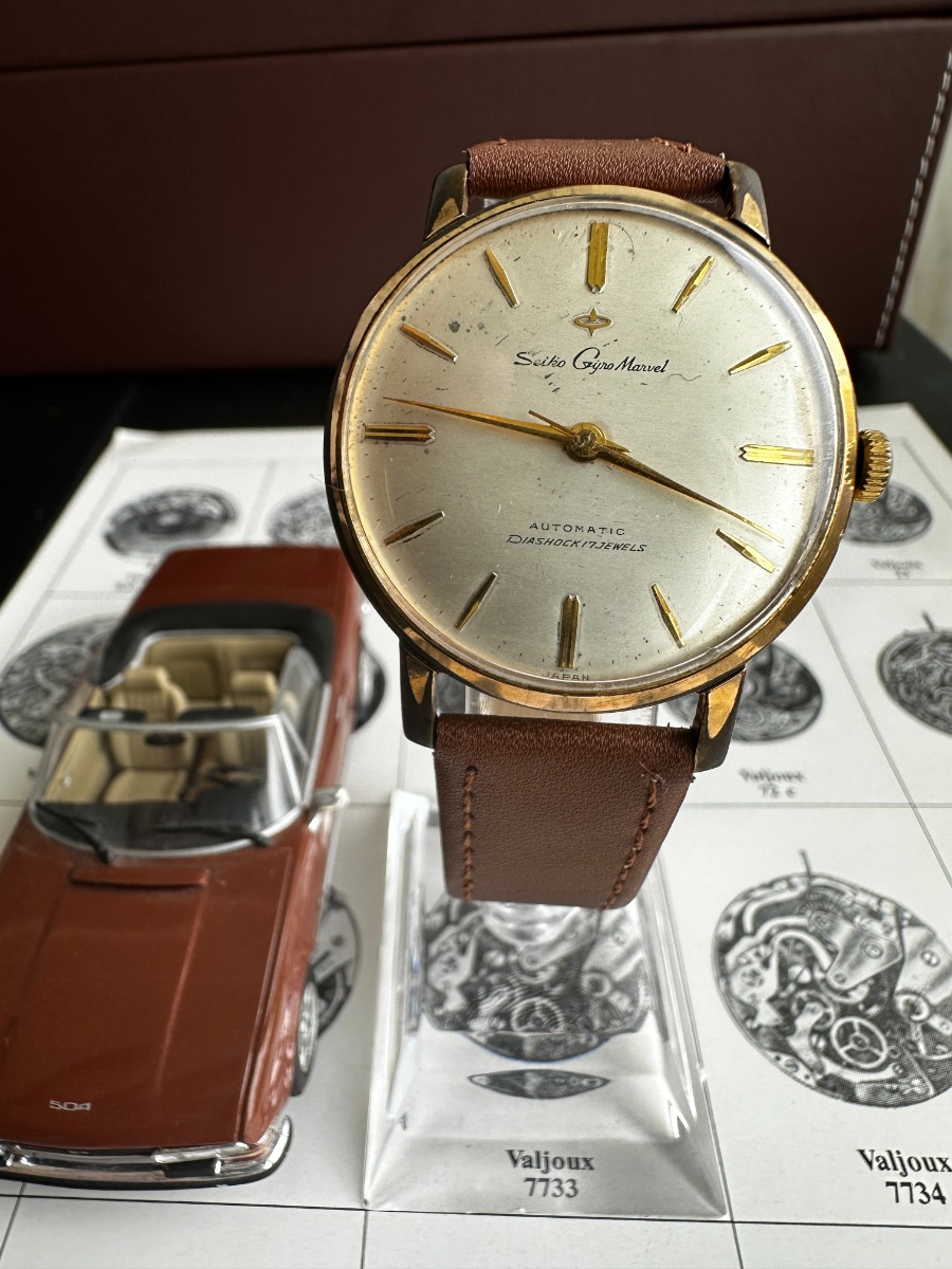 1959 vintage Seiko Gyro Marvel first automatic Diashock 17 jewels J14054 masterpiece original