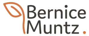 Logo Bernice Muntz met tekening van hoofd met hart.