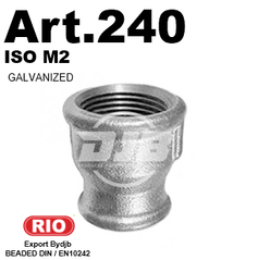 Art.240 Reducing Sockets Galv. Group Malleable iron DIN10242