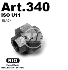 Art.340 Union, taper seat FF Black. Group Malleable iron  DIN10242