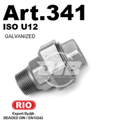 Art.341 Union, taper seat MF Galv. Group Malleable iron  DIN10242