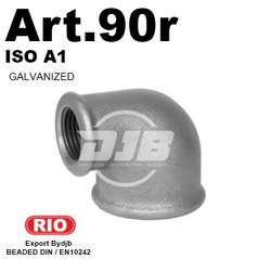 Art.90r Elbow 90 FF Galv. Group Malleable iron  DIN10242