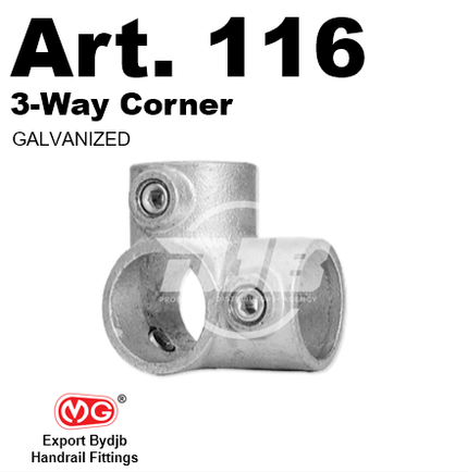 Group Art.116 3-Way Corner handrail fittings