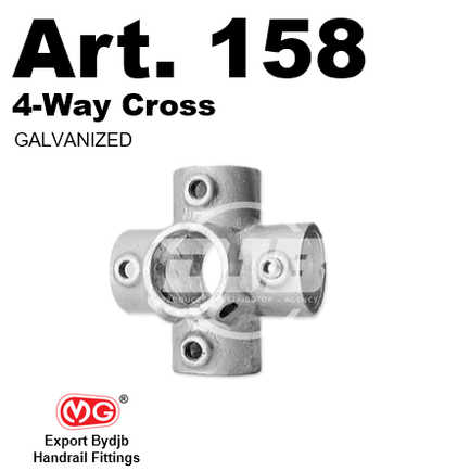 Group Art.158 4-Way Cross handrail fittings