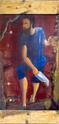 The tourist, oil panel 2022