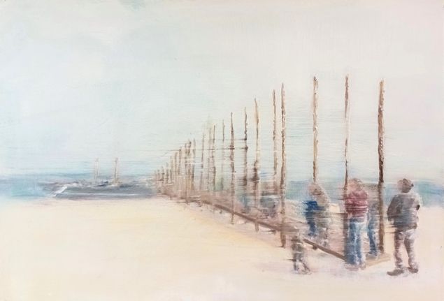 Ilandhoppers,                                        oil panel 2023