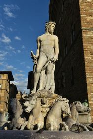 Neptunusfontein met zeepaarden in Florence (1565)