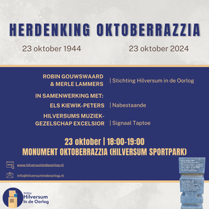 Herdenking Oktoberrazzia 1944-2024