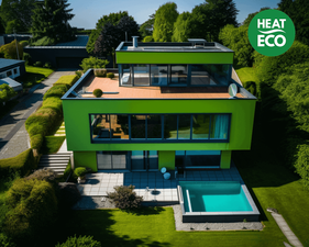 Modern en energiezuinig huis met duurzame elektrische verwarming