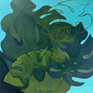 Monstera gr:bl | olieverf op doek | 2024