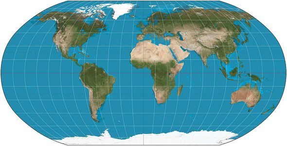 211. 1962. Pseudocylindrical_Compromise_Arthur H. Robinson