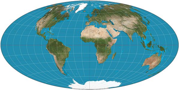 90. 1892. Pseudoazimuthal_Equal-area_Ernst Hammer