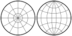 azimuthal stereographic, stereographic