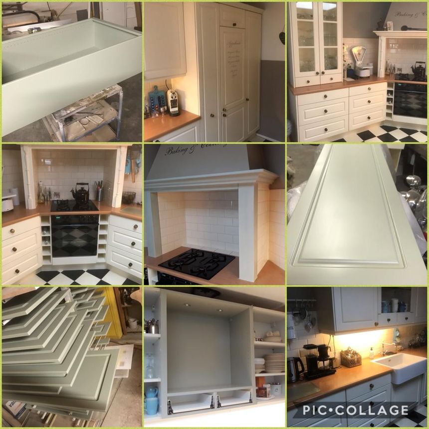 Collage van een keuken renovatie
