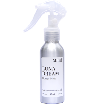 Luna Dream Floral Mist van Mhiel in 100ml zonder achtergrond, aluminium Floral 10% concentratie, doorzichtige spray