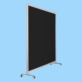 Wand HxB197x203 zwart op wielen
