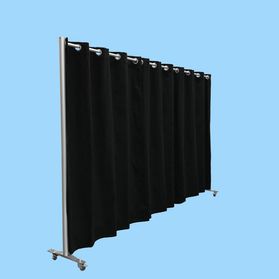 Pipe-and-drapewand HxB197x301 op wielen