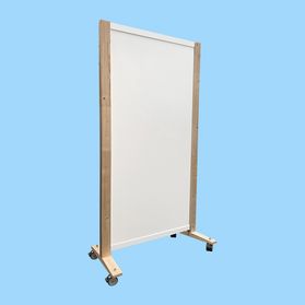 Expopillar blank wit HxB200x109cm op wielen