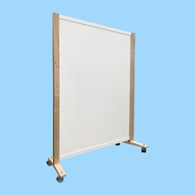 Expopillar blank wit HxB200x150cm op wielen