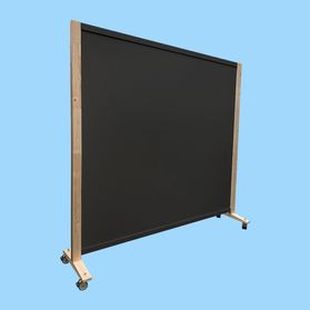 Expopillar blank zwart HxB200x208cm op wielen