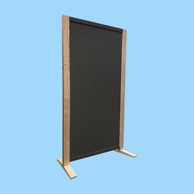 Expopillar blank zwart HxB193x109cm op voeten