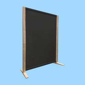 Expopillar blank zwart HxB193x150cm op voeten