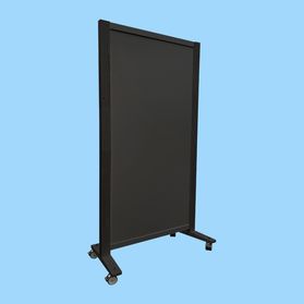 Expopillar zwart zwart HxB200x109cm op wielen