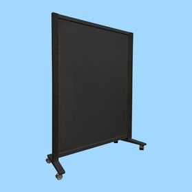 Expopillar zwart zwart HxB200x150cm op wielen